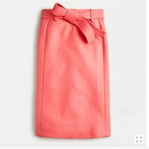J.Crew Double-serge wool skirt w tie belt